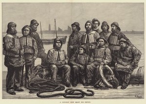 Uma tripulação de salva-vidas pronta para o serviço